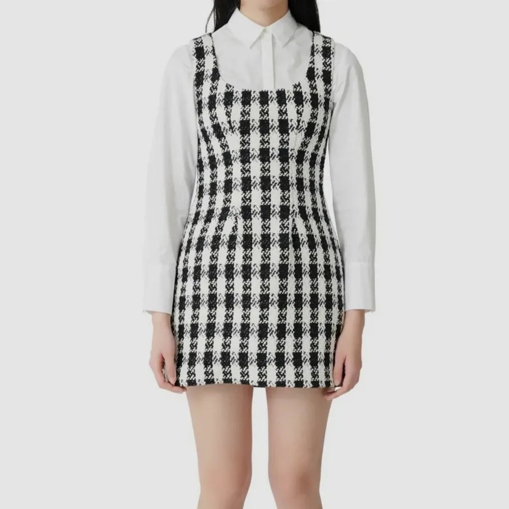 Maje Tweed Sleeveless Dress